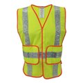 Ironwear Safety Vest w/ Chevron Tape & Wraparound Hook & Loop Closure (2X-Large-4X-Large) 1236-2XL-4XL